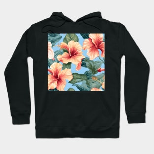 Hibiscus Flowers Pattern 6 Hoodie